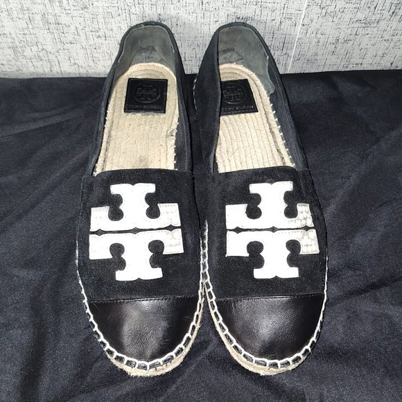 Tory Burch Shoes - Tory Burch Pearl Logo Espadrille Flat